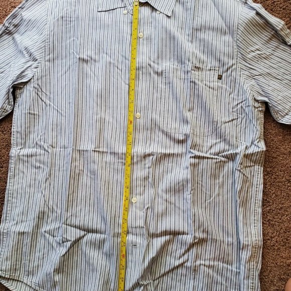 Timberland Mens Long Sleeve Button Down Dress Stripe Shirt Size L Large - Picture 12 of 12